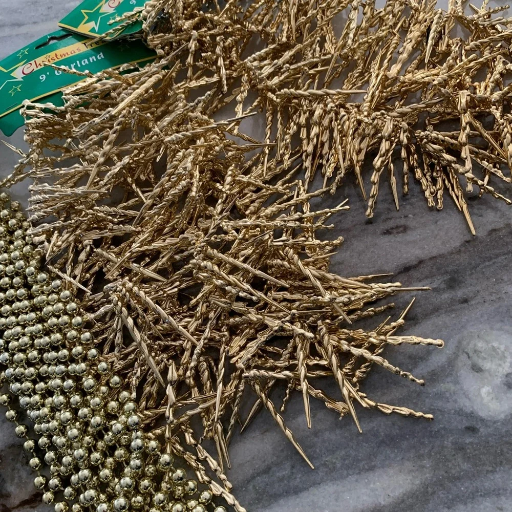 Set of four — NWT Golden Christmas Garlands